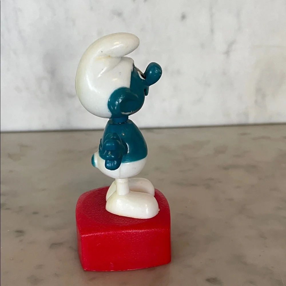 PEYO Smurfs Action Figures Vintage Set Push Puppet & Figure (2)